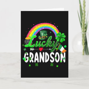 Carte Cadeaux drôles de chance petit-fils famille St-Pat