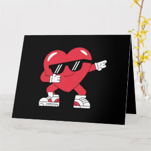 Carte Cadeaux drôles de cœur qui font dabbing pour la Sa