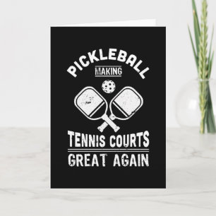 Carte Cadeaux drôles de courts de tennis Pickleball Dink