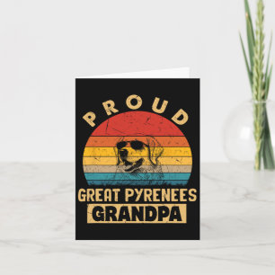 Carte Cadeaux drôles de grand-père de chien des Pyrénées