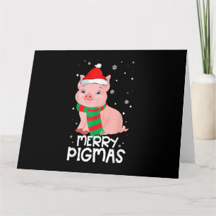 Carte Cadeaux drôles de Noël Merry Pigmas pour Pyjama de