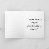 Carte Cadeaux drôles de religieuse catholique, "Sœur Gor (Intérieur)