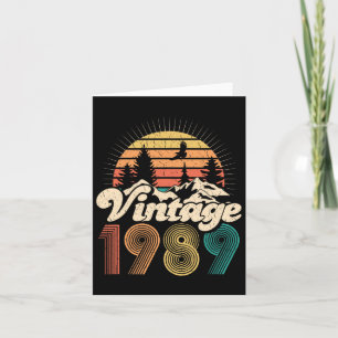 Carte Cadeaux du 30e anniversaire - Vintage 1989 Randonn