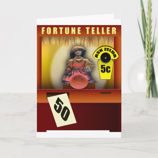 Carte Cadeaux du 50e anniversaire, Fortune Teller Devina (Devant)