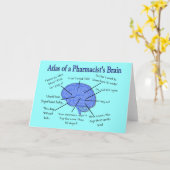 Carte Cadeaux du cerveau du pharmacien drôle (Fleur jaune)