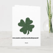 Carte Cadeaux du jour de St Patrick d'Irlandais (Dos)