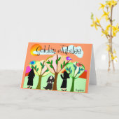 Carte Cadeaux du jubilé d'or de la religieuse catholique (Fleur jaune)