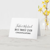 Carte Cadeaux du prêtre Pasteur Clergé - Simple Personna (Fleur jaune)