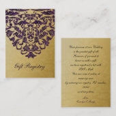 Carte Cadeaux en or violet (Devant / Derrière)