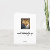 Carte Cadeaux et salutations Red Fox (Dos)