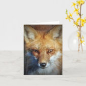Carte Cadeaux et salutations Red Fox (Fleur jaune)
