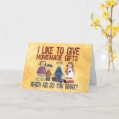 Carte Cadeaux faits maison (Fleur jaune)