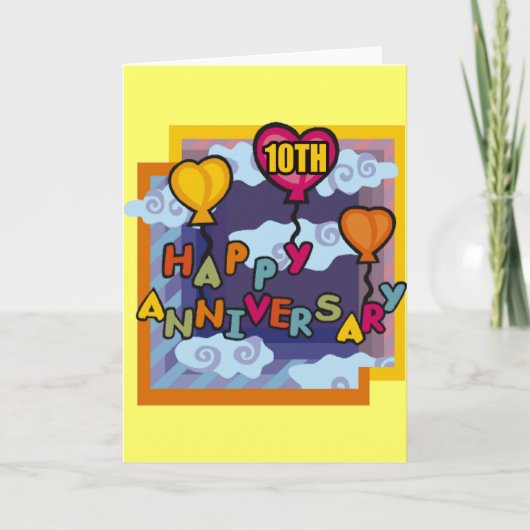 Carte Cadeaux pour 10 ans de mariage (Devant)