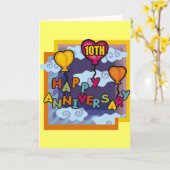 Carte Cadeaux pour 10 ans de mariage (Fleur jaune)