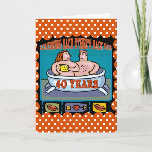 Carte Cadeaux pour les 40 ans de mariage (Devant)