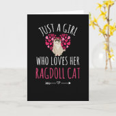 Carte Cadeaux Ragdoll Pour Femmes | Amoureux de les chat (Fleur jaune)