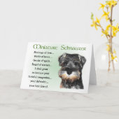 Carte Cadeaux Schnauzer miniatures (Fleur jaune)