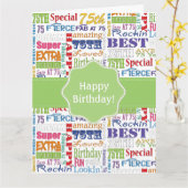 Carte Cadeaux Uniques Et Spéciaux 75e Anniversaire (Fleur jaune)