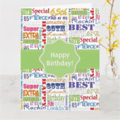 Carte Cadeaux Uniques Et Spéciaux De Fête Du 65E Anniver (Fleur jaune)