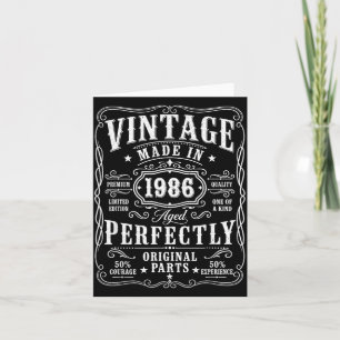 Carte Cadeaux vintage 1986 40 ans pour hommes 40 ans