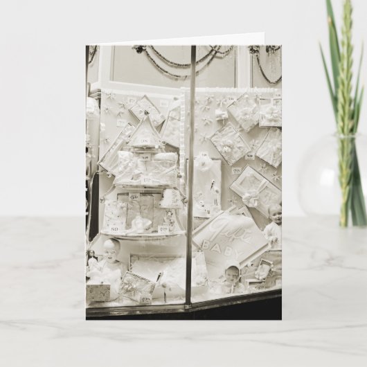Carte Cadeaux vintages pour vitrine de bébé 1940 (Devant)