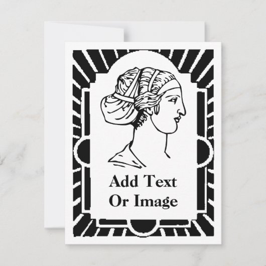 Carte Cadre Art Déco, Marque, ajouter du texte (Devant)