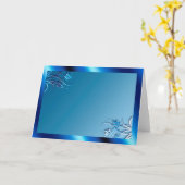 Carte Cadre bleu (paysage) (Fleur jaune)