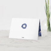 Carte Cadre circulaire d'art fractal bleu Joyuse Fête de (Dos)