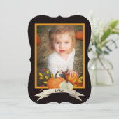 Carte cadre Citrouille Halloween ou Thanksgiving a (Debout devant)