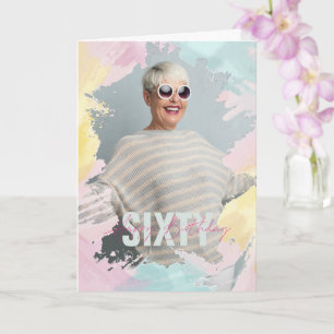 Carte Cadre d'anniversaire avec coup de pinceau à l'aqua