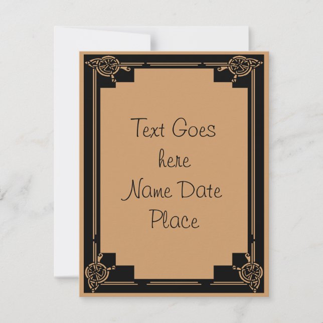 Carte Cadre d'art déco (Devant)