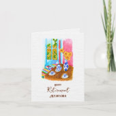 Carte Cadre de café floral rustique Joyeuse retraite (Devant)