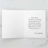 Carte cadre de célébration de la fête des mères message  (Intérieur)