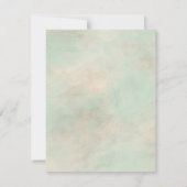 Carte Cadre de cercle vert et or pour réponse de mariage (Dos)