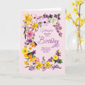 Carte cadre de fleurs d'anniversaire Godgirl (Fleur jaune)