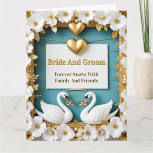 Carte Cadre de mariage cygne pour décoration de mariage