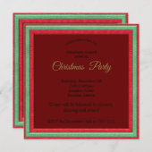 Carte Cadre de Noël rouge élégant (Devant / Derrière)