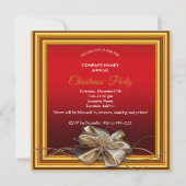 Carte Cadre de Noël rouge élégant avec graisse (Devant)