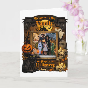 Carte Cadre de photo de famille personnalisé pour Hallow