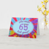 Carte Cadre de teinture pour 65e anniversaire (Fleur jaune)