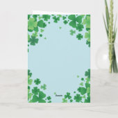 Carte Cadre de trèfle minimaliste de la Saint-Patrick  (Dos)
