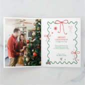 Carte Cadre dessiné à la main avec des rennes mignons (Intérieur)