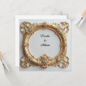 Carte Cadre doré orné de détails complexes (Devant/Arrière en situation)