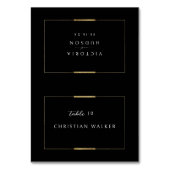Carte cadre Elegance Noir simple pliable (Par défaut)