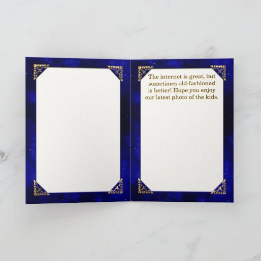 Carte Cadre en laiton fleuri (carte photo personnalisé) (Intérieur)