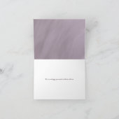 Carte cadre en or de prune muet mariage moderne merci (Intérieur)