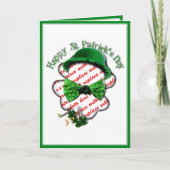 Carte Cadre feuille de trèfle de la Saint-Patrick avec a (Devant)