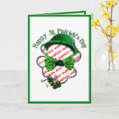 Carte Cadre feuille de trèfle de la Saint-Patrick avec a (Fleur jaune)