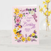 Carte cadre Fleur d'anniversaire fille (Fleur jaune)
