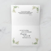 Carte Cadre floral et de verdure pour le rétablissement (Intérieur)